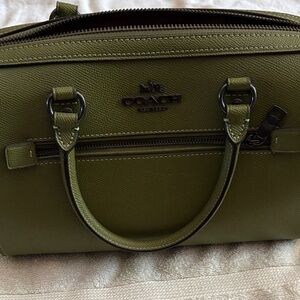 Coach Olive Green Leather Handbag